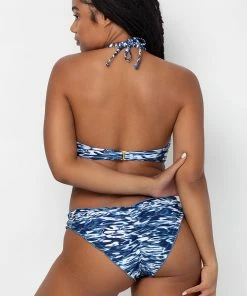 SAS Swimwear Swim Secret Ruffled And Ruched Back Bikini Bottom | Fluid Fantasy Print