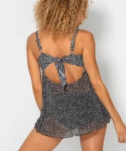 SAS Plus Size Tankinis Twist Bandeau Tankini Top | Fresh Water Pearl