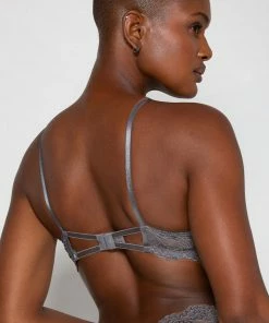 SAS Bras Signature Lace Push-Up Bra | Anthracite Lace