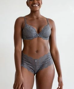 SAS Bras Signature Lace Push-Up Bra | Anthracite Lace