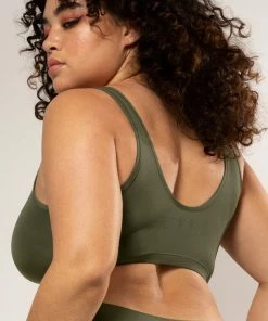 SAS Bras The Naked Scoop Neck Bralette 2 Pack | Olive Night/Black Hue Stretch