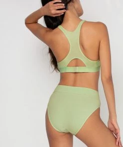 SAS Comfort Cotton High-Waisted  Brief  Panty 2 Pack | Glass Green/Heather Grey