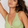 SAS Comfort Cotton Front & Back Close Racerback Bra | Glass Green Bras