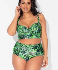 SAS Long Lined Underwire Bikini Top | Lush Tropical Plus Size Bikini Tops
