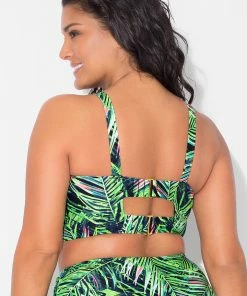 SAS Long Lined Underwire Bikini Top | Lush Tropical Plus Size Bikini Tops