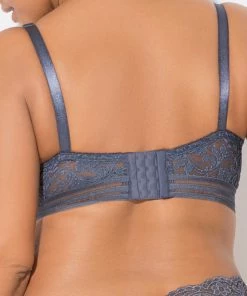 SAS Signature Lace Unlined Underwire Longline Bra | Grisaille Grey Lace Bras