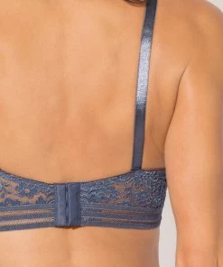 SAS Signature Lace Unlined Underwire Longline Bra | Grisaille Grey Lace Bras