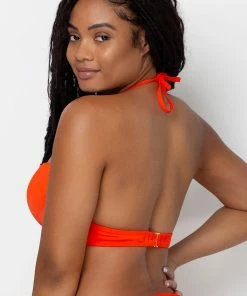 SAS Swim Secret Halter Bikini Top | Hot Fire