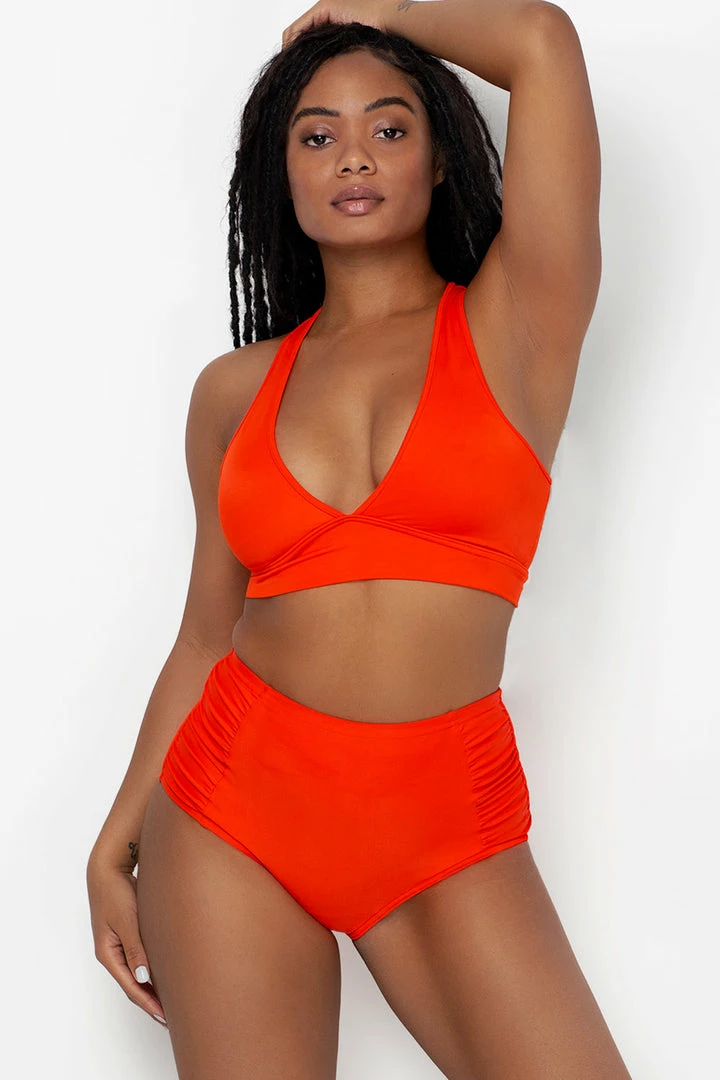SAS Plus Size High-Waisted Bikinis High Waisted Bikini Bottom With Side Ruching | Hot Fire 1 SAS Plus Size High-Waisted Bikinis High Waisted Bikini Bottom With Side Ruching | Hot Fire