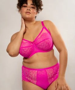 SAS Lace High-Waisted Cheeky Panty | M Pink Panties