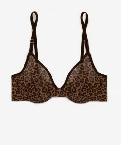 SAS Sheer Mesh Demi Underwire Bra | Classic Leopard