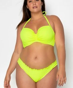 SAS Swimwear Swim Secret Halter Bikini Top | Neon Yellow