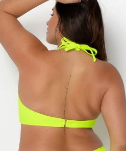 SAS Swimwear Swim Secret Halter Bikini Top | Neon Yellow