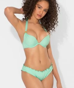 SAS Swim Secret Push-Up Halter Bikini Top | Cool Mint Chip