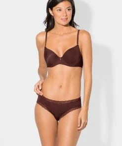 SAS Panties Lace Trim Cheeky Panty 2 Pack | Brush/Root Beer