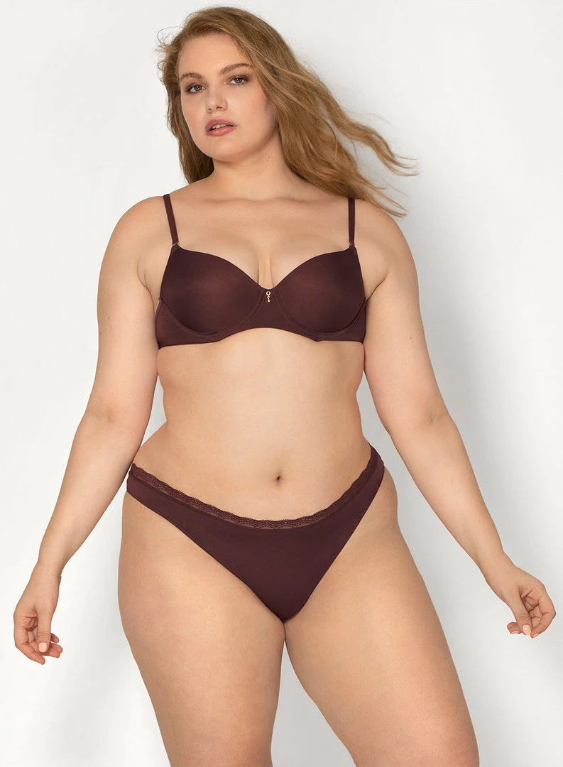 SAS Lace Trim Thong Panty 2 Pack | Brush/Root Beer Panties 3 SAS Lace Trim Thong Panty 2 Pack | Brush/Root Beer Panties