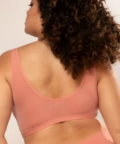 SAS The Naked Scoop Neck Bralette 2 Pack | Tuscany Clay/Black Hue Stretch Bras