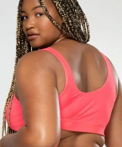 SAS Plus Size Bikini Tops Reversible Bralette Bikini Top | Punchy Peach/Lilac Iris