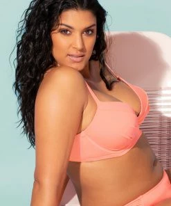 SAS Swim Secret Convertible Push-Up Bikini Top | Peach Luster