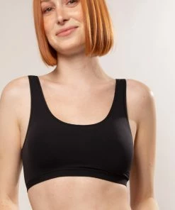 SAS The Naked Scoop Neck Bralette 2 Pack | Tuscany Clay/Black Hue Stretch Bras