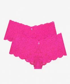 SAS Panties Signature Lace Cheeky Panty 2 Pack | M Pink/ M Pink