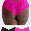 SAS Signature Lace Cheeky Panty 2 Pack | M Pink/ Black Hue Panties