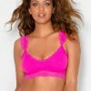SAS Lace & Mesh Bralette | Electric Pink Mesh