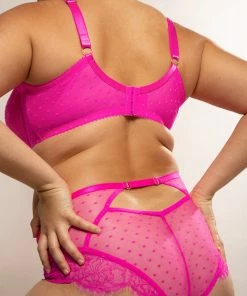 SAS Lace High-Waisted Cheeky Panty | M Pink Panties