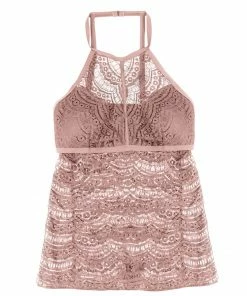 SAS Plus Size Tankinis Hi-Neck Crochet Tankini With Added Length | Ballet Fever Crochet