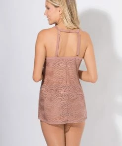 SAS Plus Size Tankinis Hi-Neck Crochet Tankini With Added Length | Ballet Fever Crochet