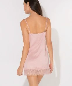 SAS Satin Lace-Trim Slip | Blushing Rose Satin