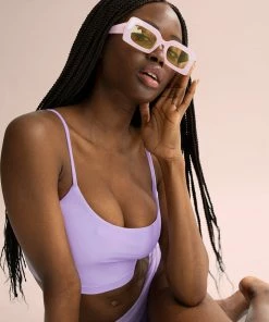 SAS Long Lined Bikini Top | Lilac Iris Plus Size Bikini Tops