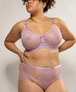 SAS Panties Lace High-Waisted Cheeky Panty | Lilac Iris