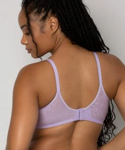 SAS Sheer Mesh Demi Underwire Bra | Lilac Iris Smooth Lace Bras