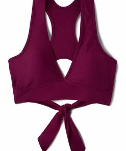 SAS Cut-Out Racerback Bikini Top | Purple Velvet Swim