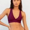 SAS Cut-Out Racerback Bikini Top | Purple Velvet Swim