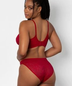 SAS Mesh High Leg Panty 2 Pack | Black Hue/No No Red Smooth Lace