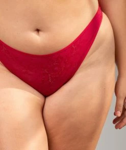 SAS Mesh High Leg Panty 2 Pack | Black Hue/No No Red Smooth Lace