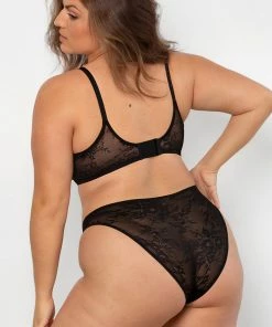 SAS Mesh High Leg Panty 2 Pack | Black Hue/No No Red Smooth Lace