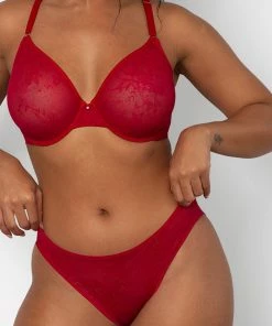 SAS Mesh High Leg Panty 2 Pack | Black Hue/No No Red Smooth Lace