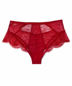 SAS Panties Curvy High Rise Cheeky Panty | No No Red Lace