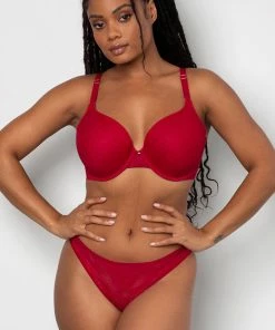 SAS Smooth Lace T-Shirt Bra | No No Red Smooth Lace