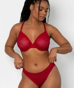 SAS Bras Sheer Mesh Demi Underwire Bra | No No Red Smooth Lace 15 SAS Bras Sheer Mesh Demi Underwire Bra | No No Red Smooth Lace