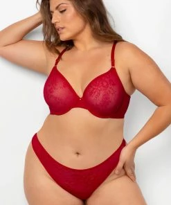 SAS Bras Sheer Mesh Demi Underwire Bra | No No Red Smooth Lace 11 SAS Bras Sheer Mesh Demi Underwire Bra | No No Red Smooth Lace