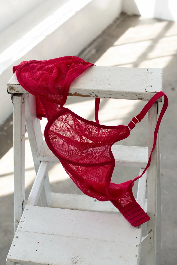 SAS Bras Sheer Mesh Demi Underwire Bra | No No Red Smooth Lace 5 SAS Bras Sheer Mesh Demi Underwire Bra | No No Red Smooth Lace