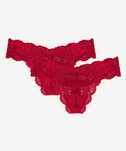 SAS Signature Lace Thong Panty 2 Pack | No No Red/No No Red Panties