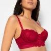 SAS Bras Signature Lace Unlined Underwire Longline Bra | No No Red