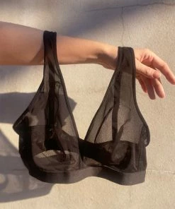 SAS Sheer Mesh Plunge Bralette | Black Hue Mesh Bras 17 SAS Sheer Mesh Plunge Bralette | Black Hue Mesh Bras