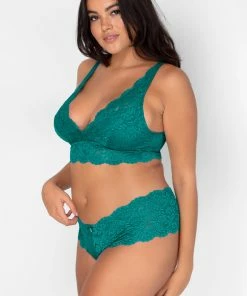 SAS Bras Signature Lace Deep V Bralette 2 Pack | Fanfare/Black Hue