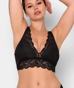 SAS Bras Signature Lace Deep V Bralette 2 Pack | Fanfare/Black Hue